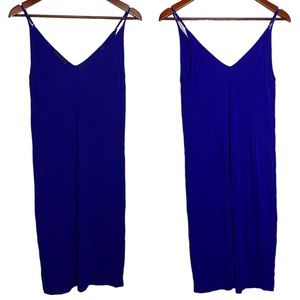 Akris Blue Slip Dress Adjustable Spaghetti Straps Mini Length Scoop Neck 6